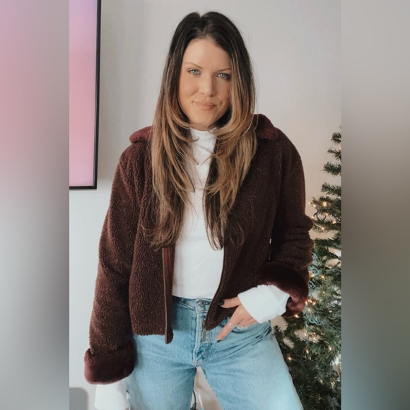 Vintage The Barrage Co. Berber Fleece & Faux Fur Jacket - Picture 2 of 7